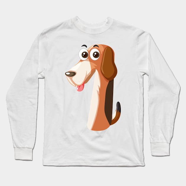 Dog Stickers Long Sleeve T-Shirt by timegraf